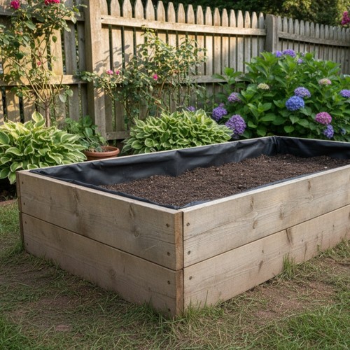 Wooden garden raised grow - grow, beds