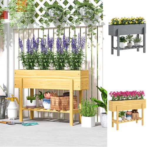 Wooden raised garden bed - garden, with