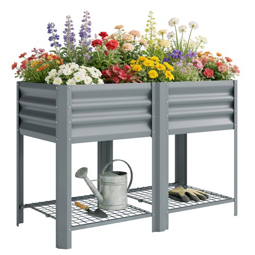 Outsunny metal raised garden - metal,